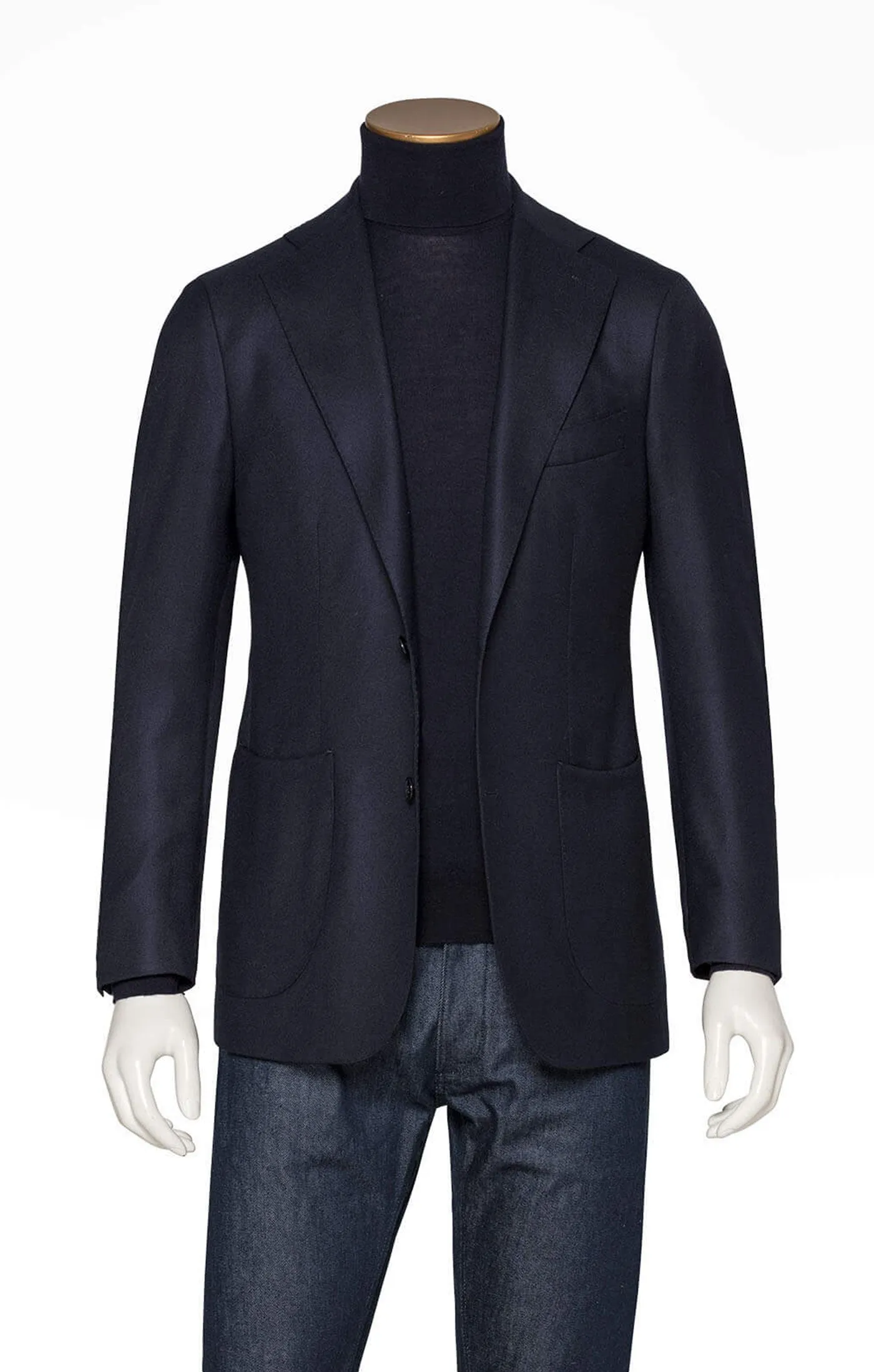 Dino Filarte S110 Merino Wool Dark Blue Brushed Twill