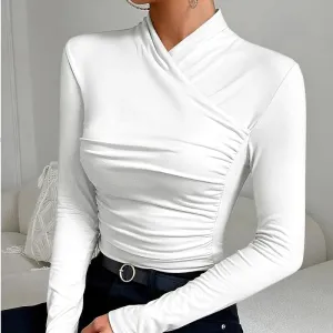 Divona | Classic Cross-Neck Top