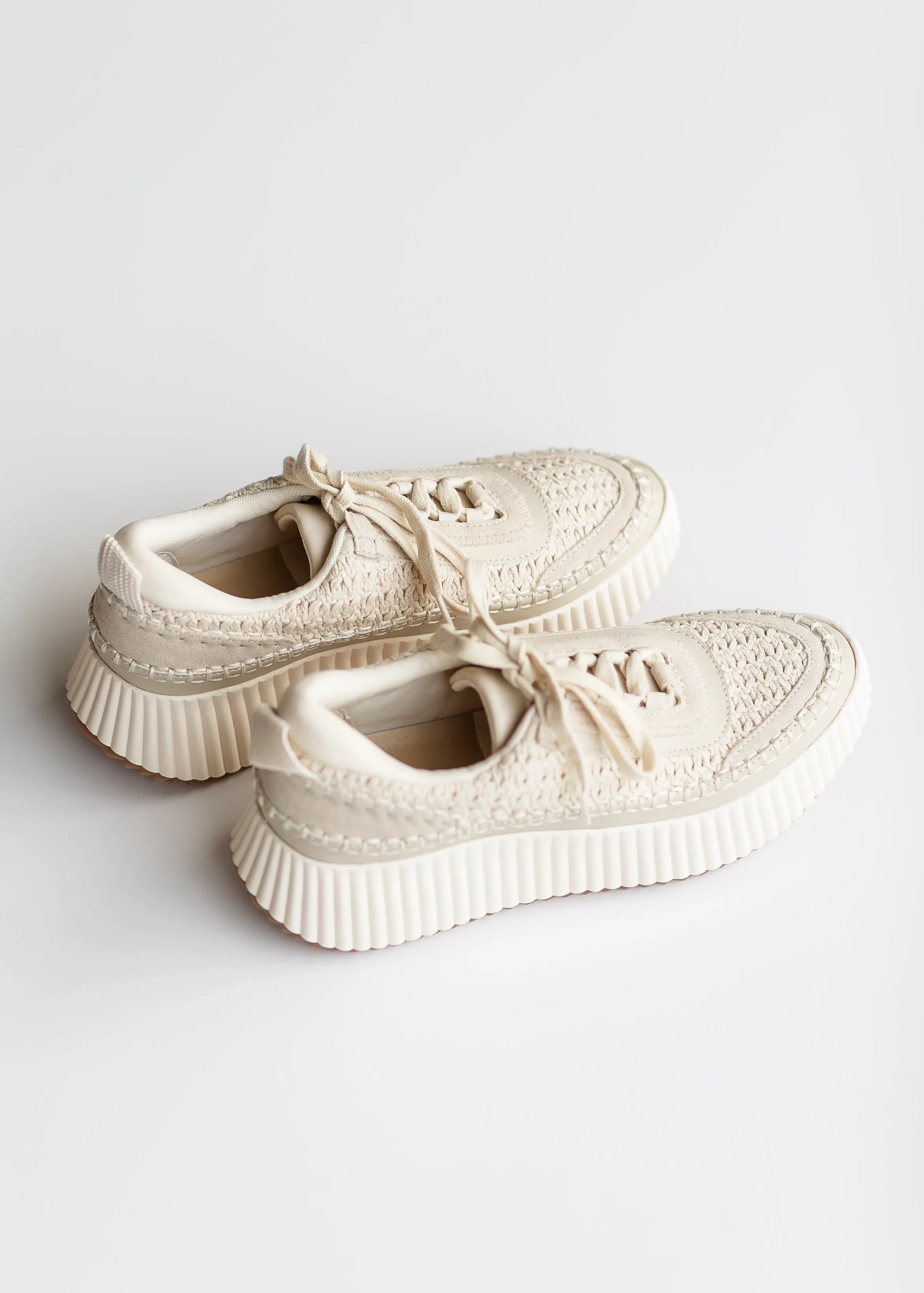 Dolce Vita Dolen Sandstone Knit Platform Sneakers - FINAL SALE