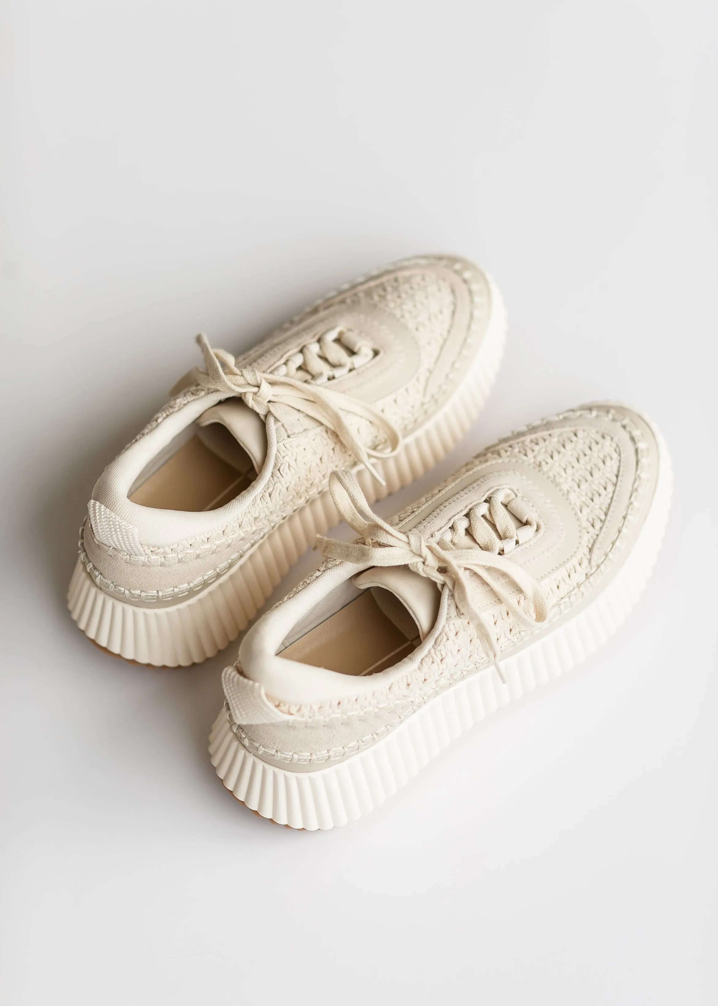 Dolce Vita Dolen Sandstone Knit Platform Sneakers - FINAL SALE
