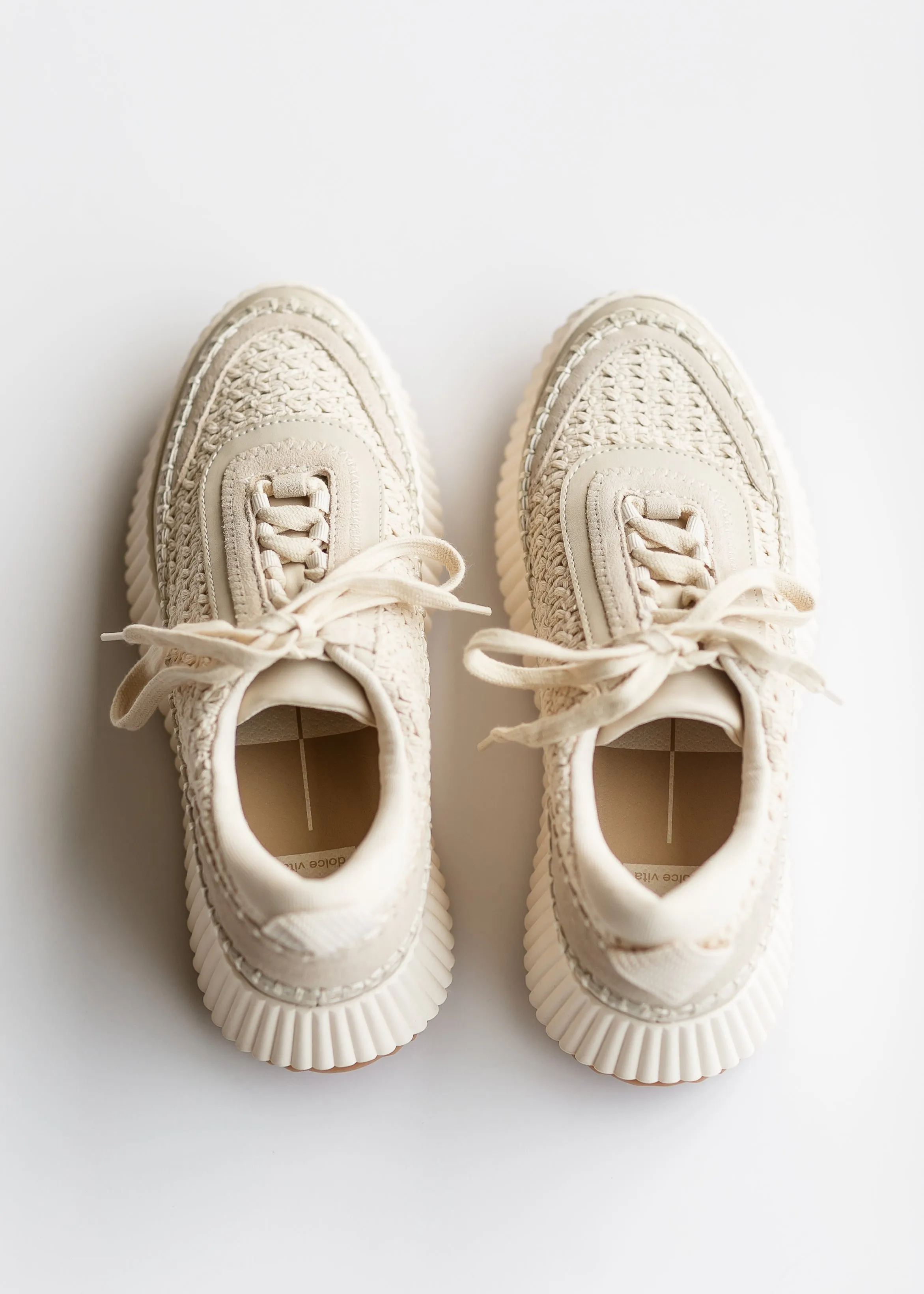Dolce Vita Dolen Sandstone Knit Platform Sneakers - FINAL SALE