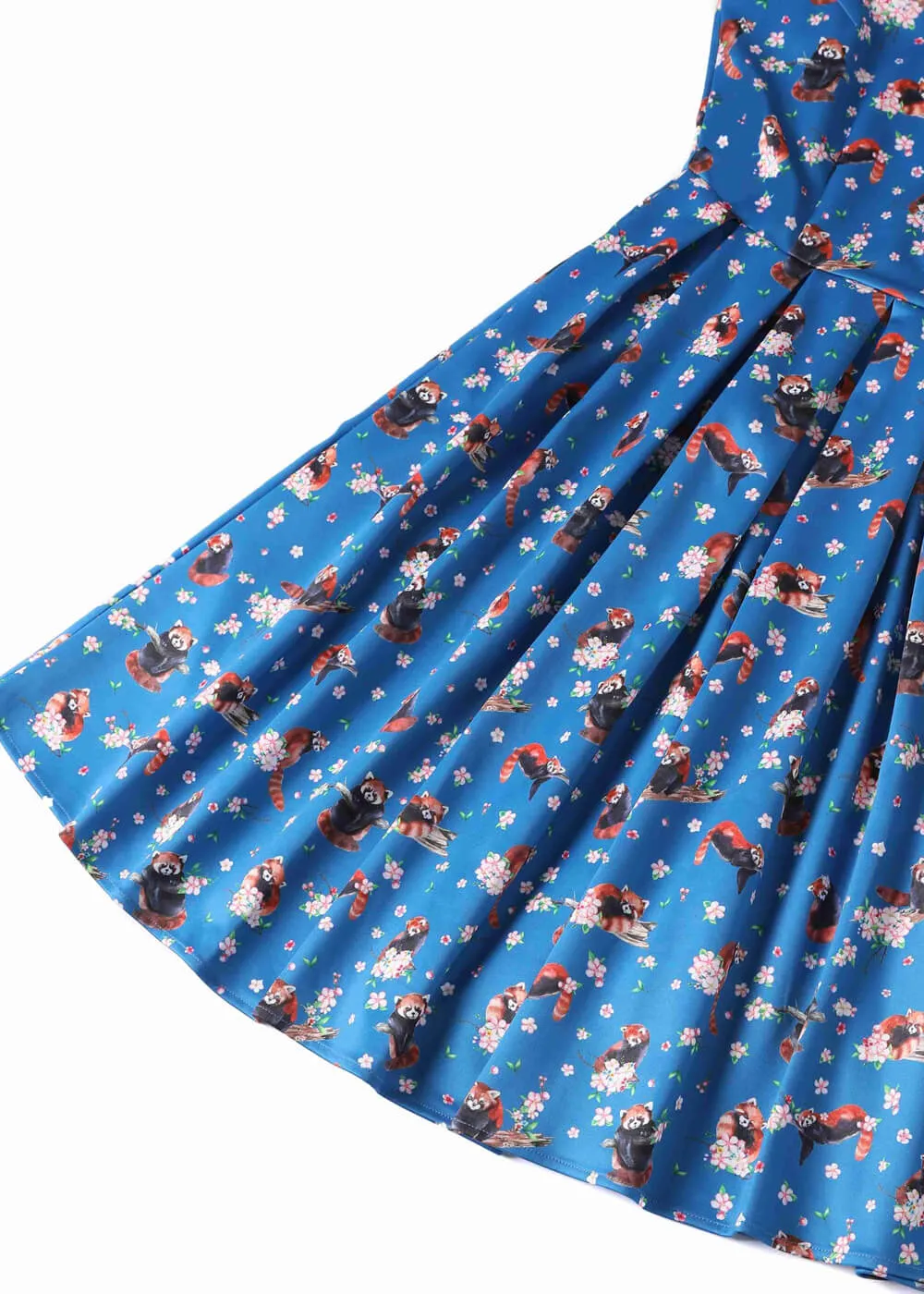 Dolly & Dotty Amanda Red Panda 50's Swing Dress Blue