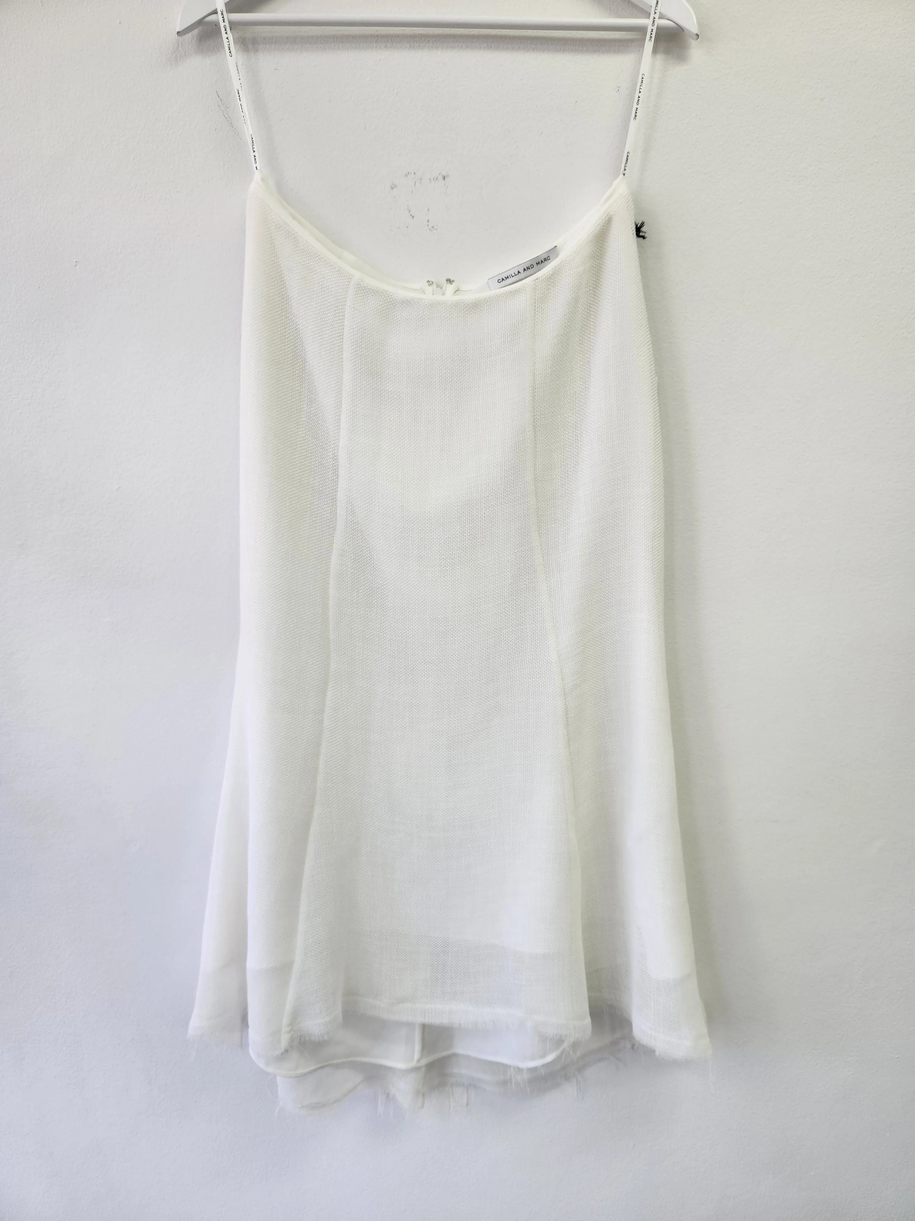 Dove White Flared Vignette Midi Skirt