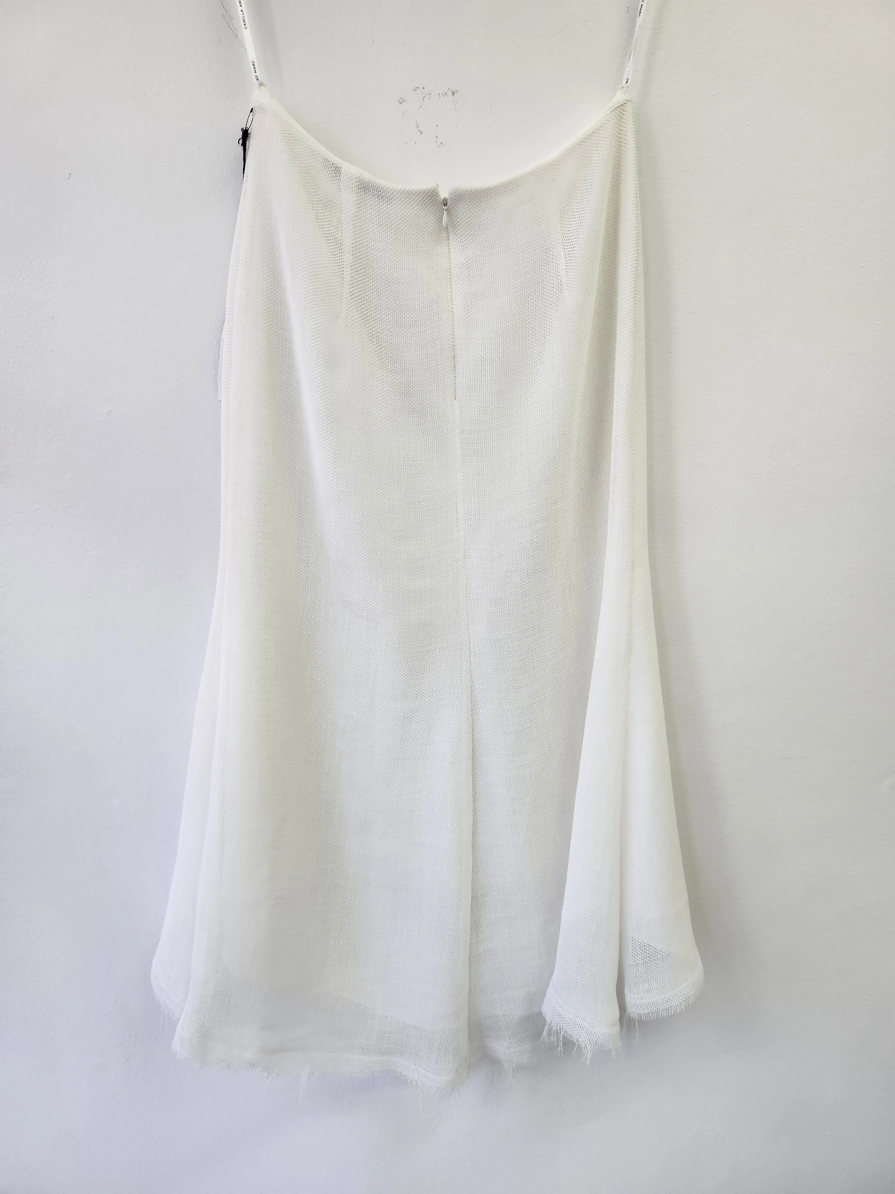 Dove White Flared Vignette Midi Skirt