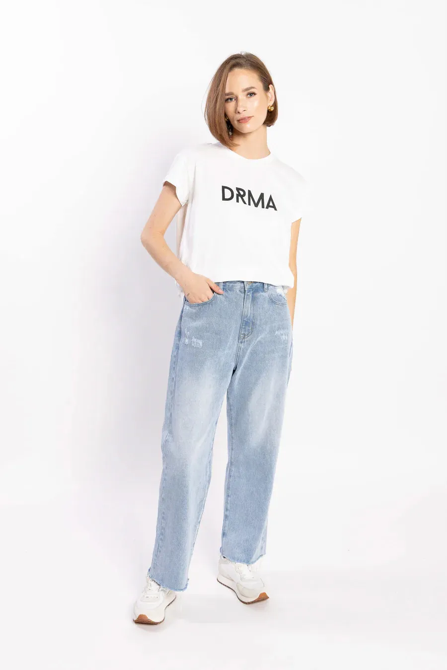 Drama The Label Zoe Tee  - White/Black
