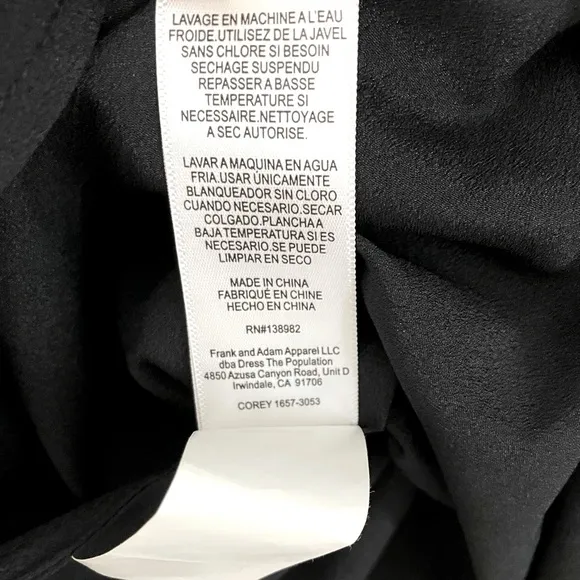 Dress the Population Corey Size Small Dress in Black 🖤