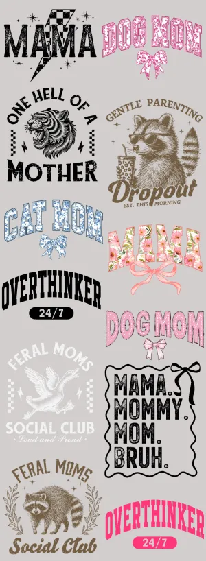 DTF 22x60 inch Mom 1  Gang sheet