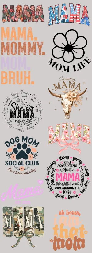 DTF 22x60 inch Mom 2  Gang sheet