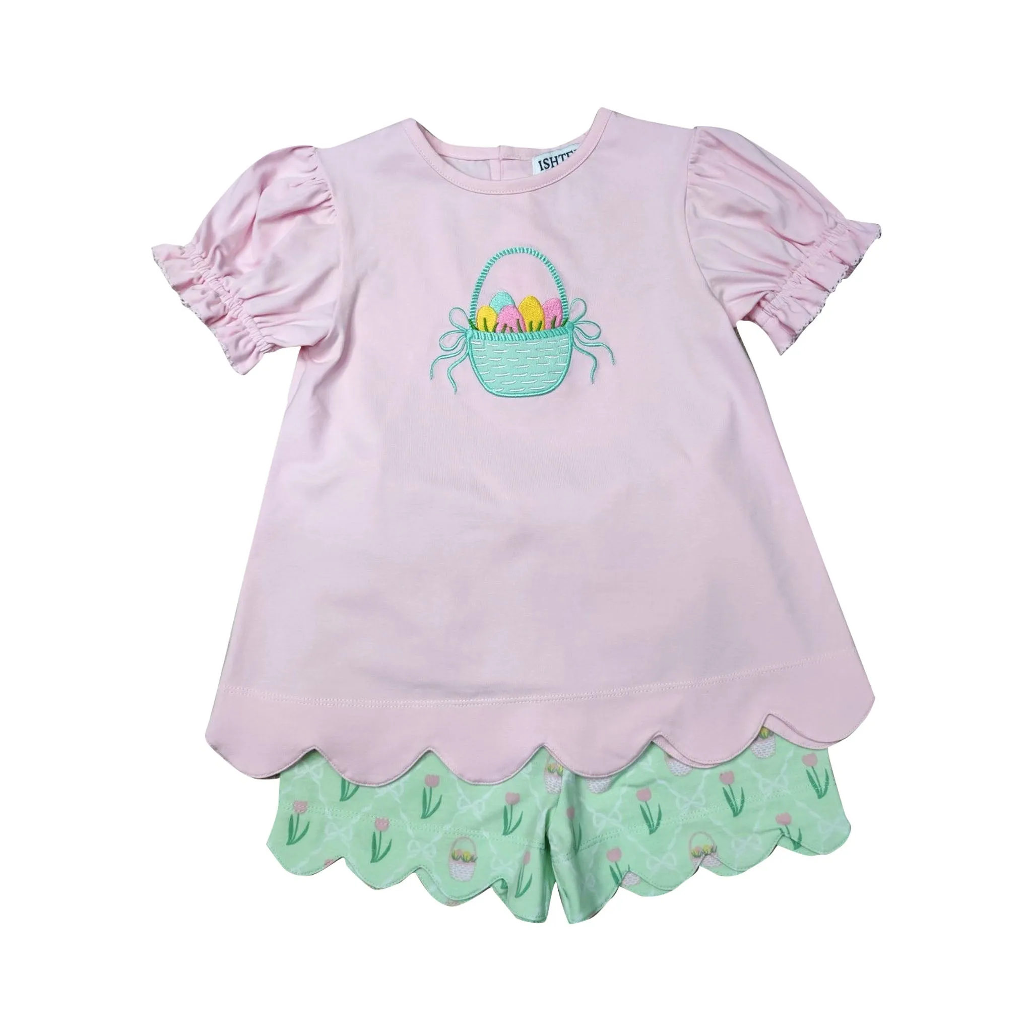 Easter Basket Girl's Shorts Set