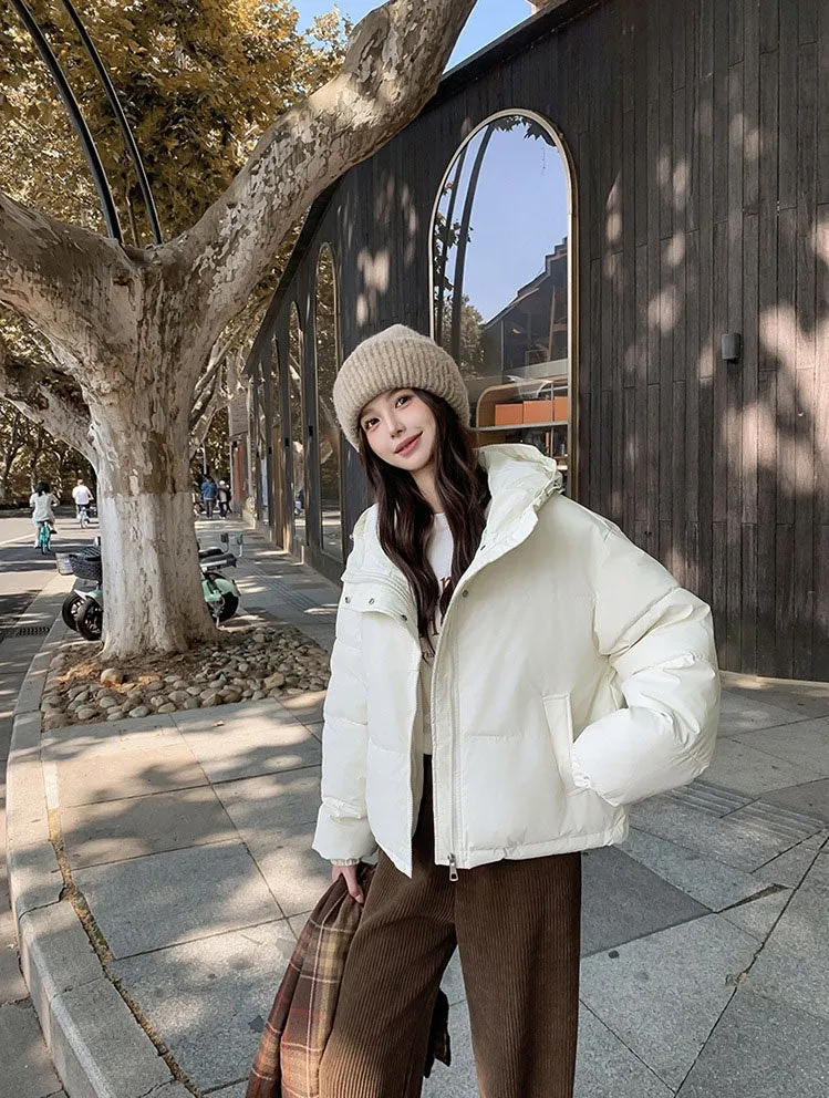 Easy-to-Clean Quilted Puffer Jacket Featuring a Drawstring Hem