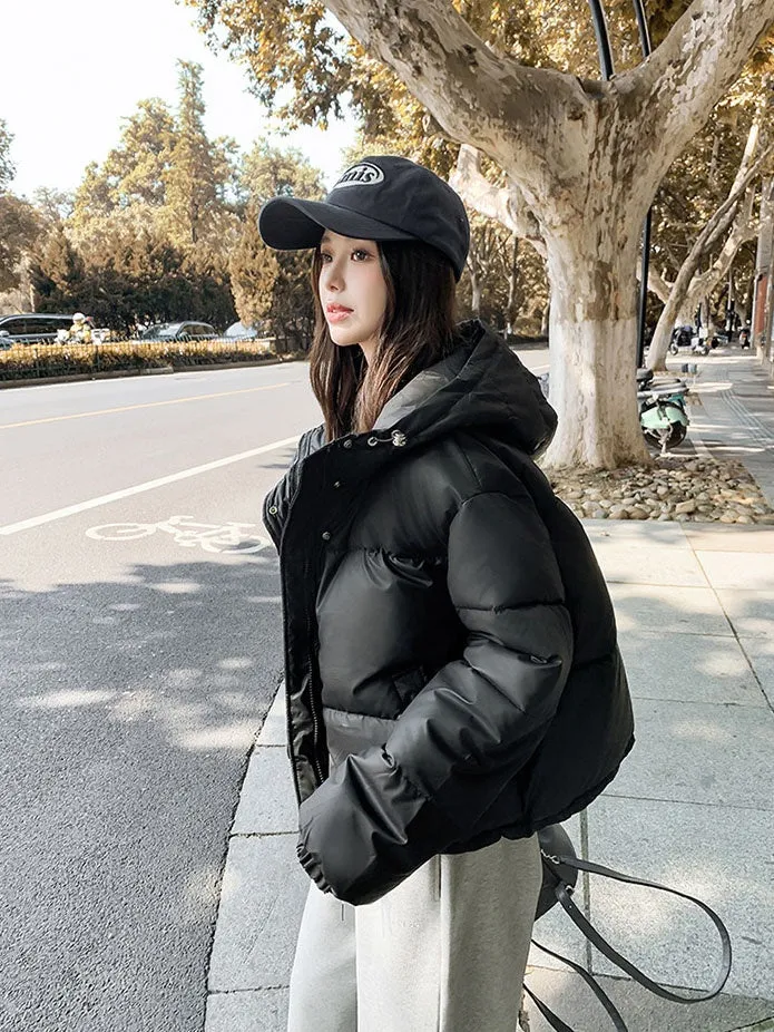 Easy-to-Clean Quilted Puffer Jacket Featuring a Drawstring Hem
