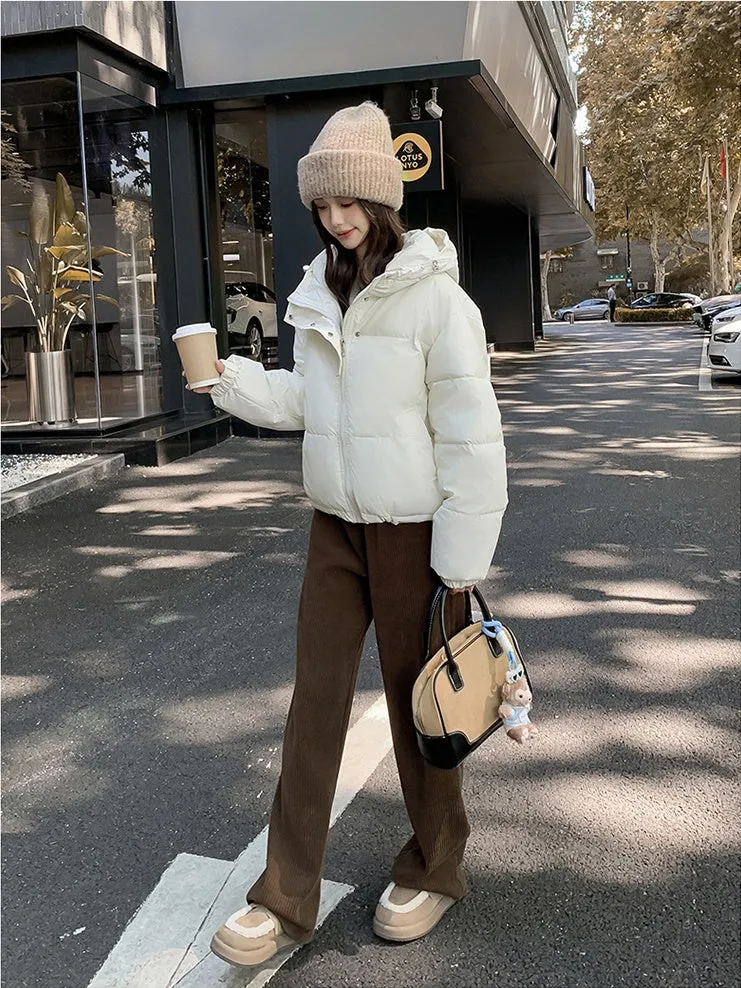 Easy-to-Clean Quilted Puffer Jacket Featuring a Drawstring Hem