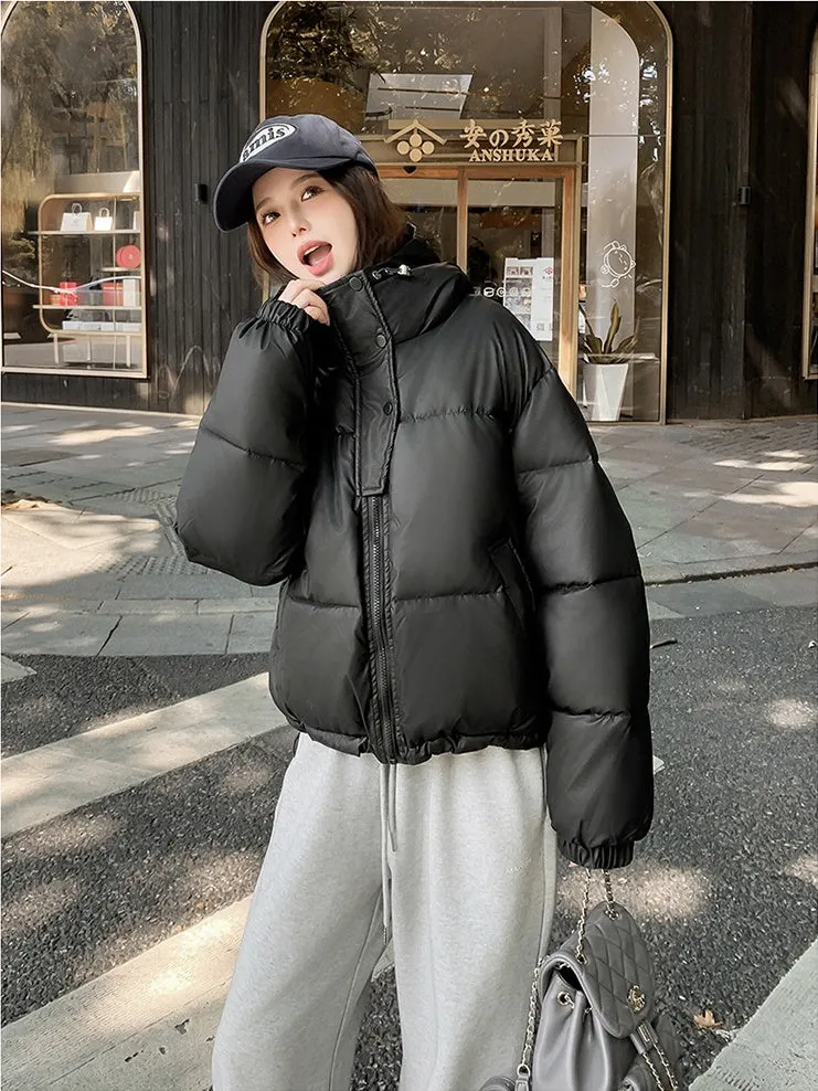 Easy-to-Clean Quilted Puffer Jacket Featuring a Drawstring Hem