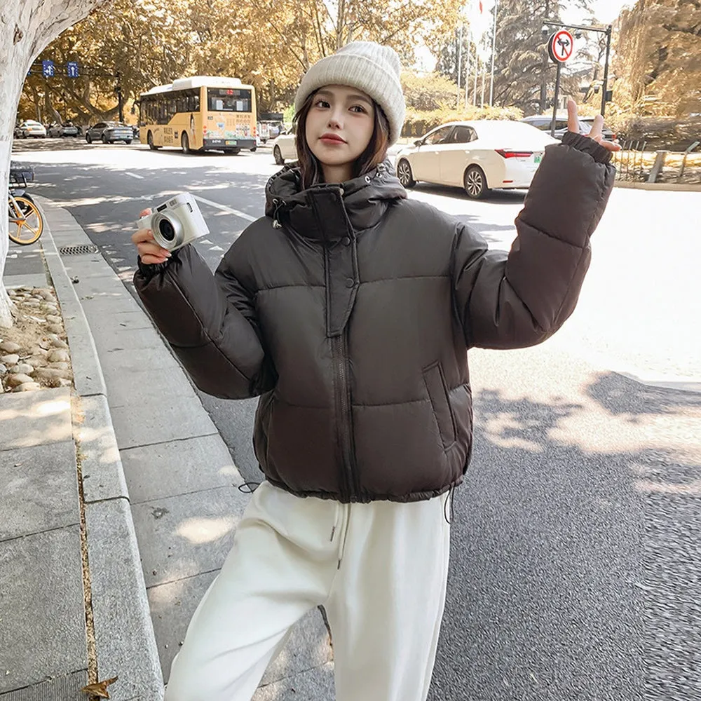 Easy-to-Clean Quilted Puffer Jacket Featuring a Drawstring Hem