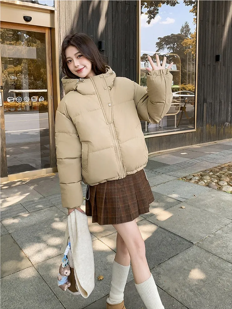 Easy-to-Clean Quilted Puffer Jacket Featuring a Drawstring Hem