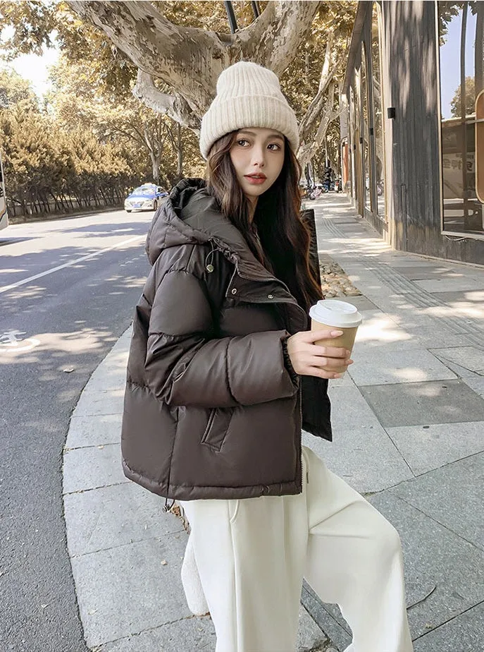 Easy-to-Clean Quilted Puffer Jacket Featuring a Drawstring Hem