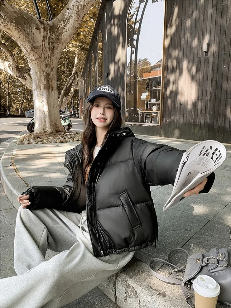 Easy-to-Clean Quilted Puffer Jacket Featuring a Drawstring Hem