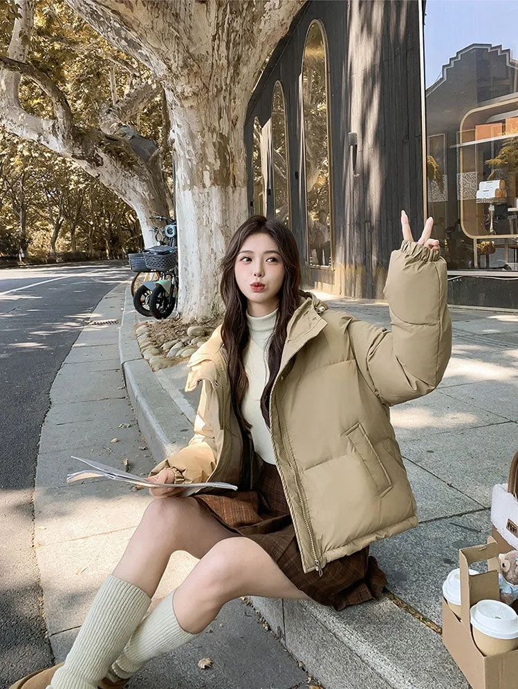 Easy-to-Clean Quilted Puffer Jacket Featuring a Drawstring Hem