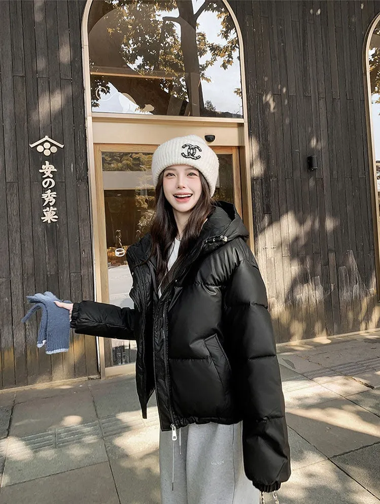 Easy-to-Clean Quilted Puffer Jacket Featuring a Drawstring Hem
