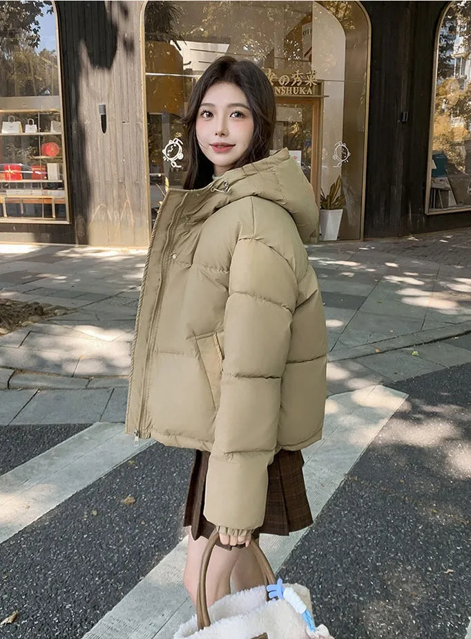 Easy-to-Clean Quilted Puffer Jacket Featuring a Drawstring Hem