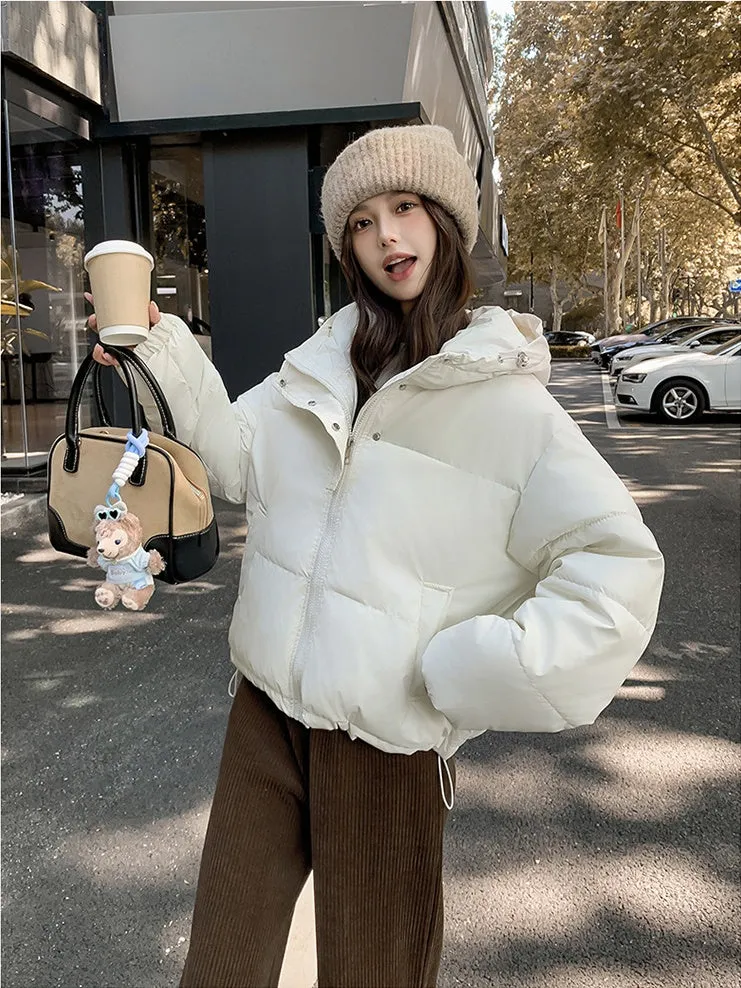 Easy-to-Clean Quilted Puffer Jacket Featuring a Drawstring Hem