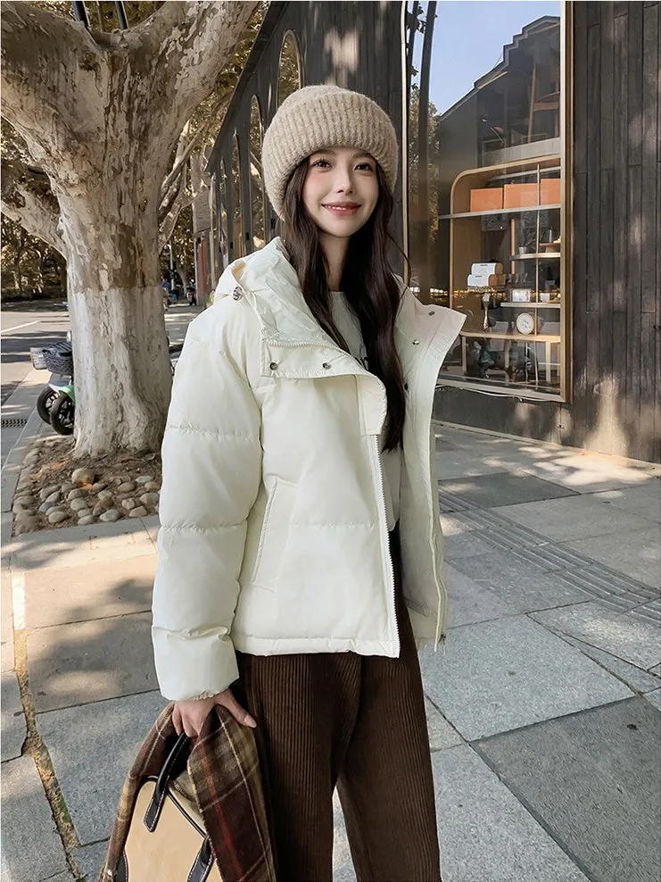 Easy-to-Clean Quilted Puffer Jacket Featuring a Drawstring Hem