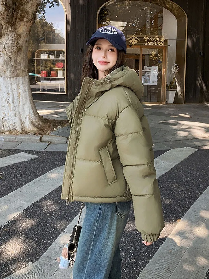 Easy-to-Clean Quilted Puffer Jacket Featuring a Drawstring Hem