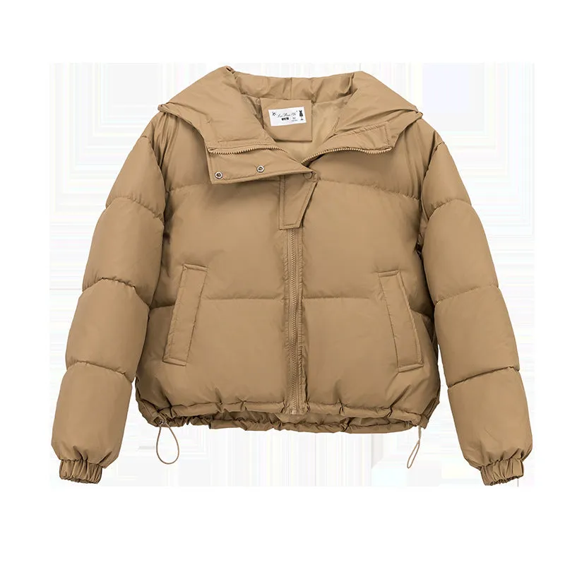 Easy-to-Clean Quilted Puffer Jacket Featuring a Drawstring Hem