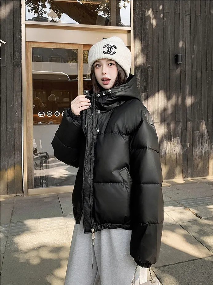 Easy-to-Clean Quilted Puffer Jacket Featuring a Drawstring Hem