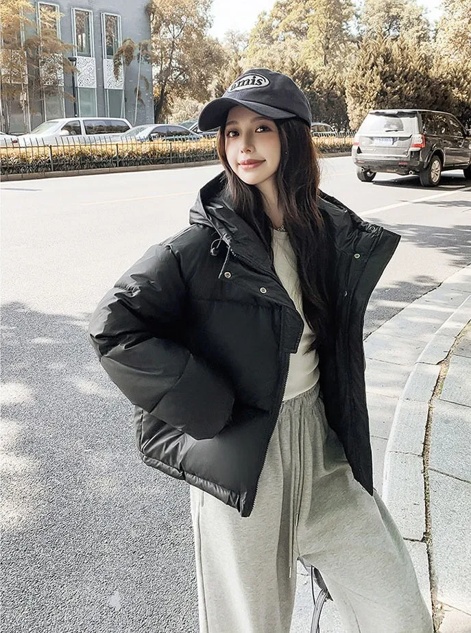 Easy-to-Clean Quilted Puffer Jacket Featuring a Drawstring Hem