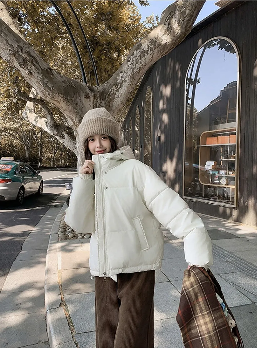 Easy-to-Clean Quilted Puffer Jacket Featuring a Drawstring Hem