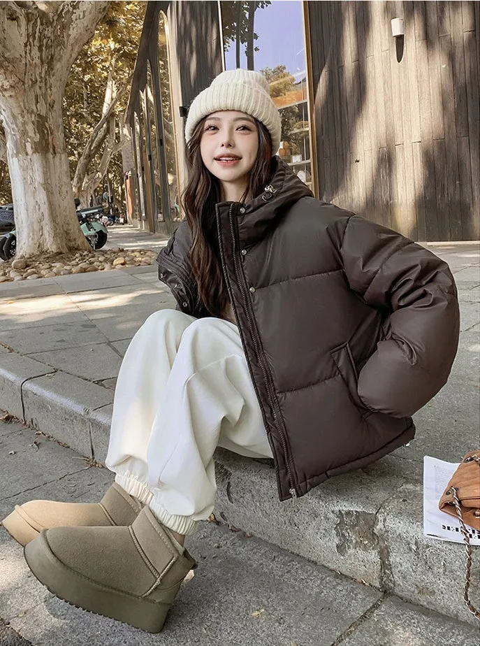 Easy-to-Clean Quilted Puffer Jacket Featuring a Drawstring Hem