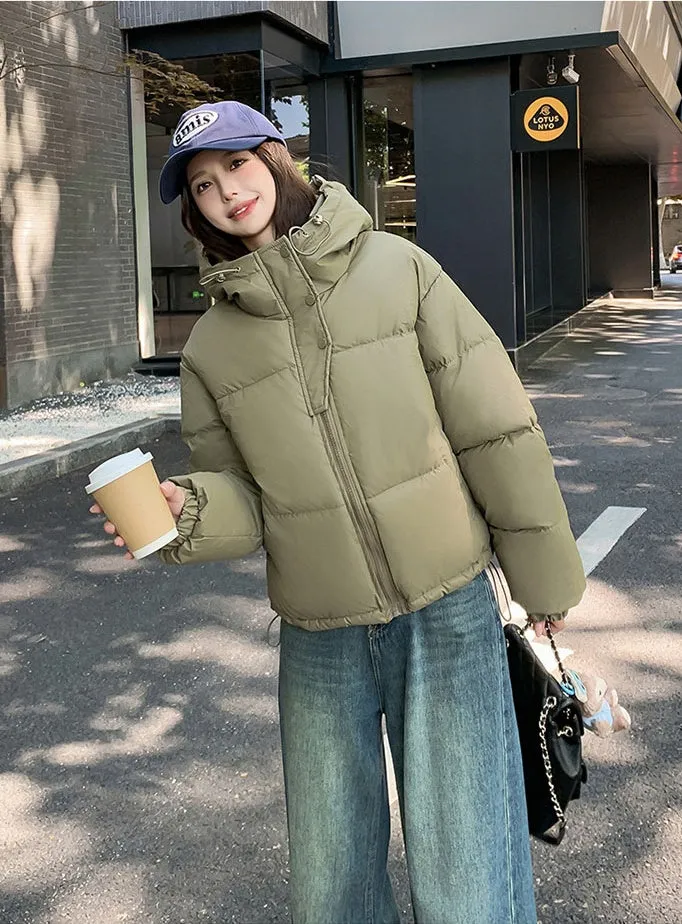 Easy-to-Clean Quilted Puffer Jacket Featuring a Drawstring Hem