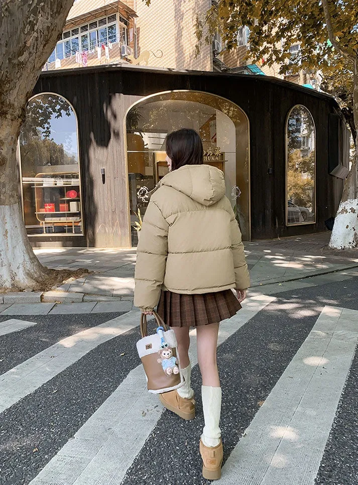 Easy-to-Clean Quilted Puffer Jacket Featuring a Drawstring Hem