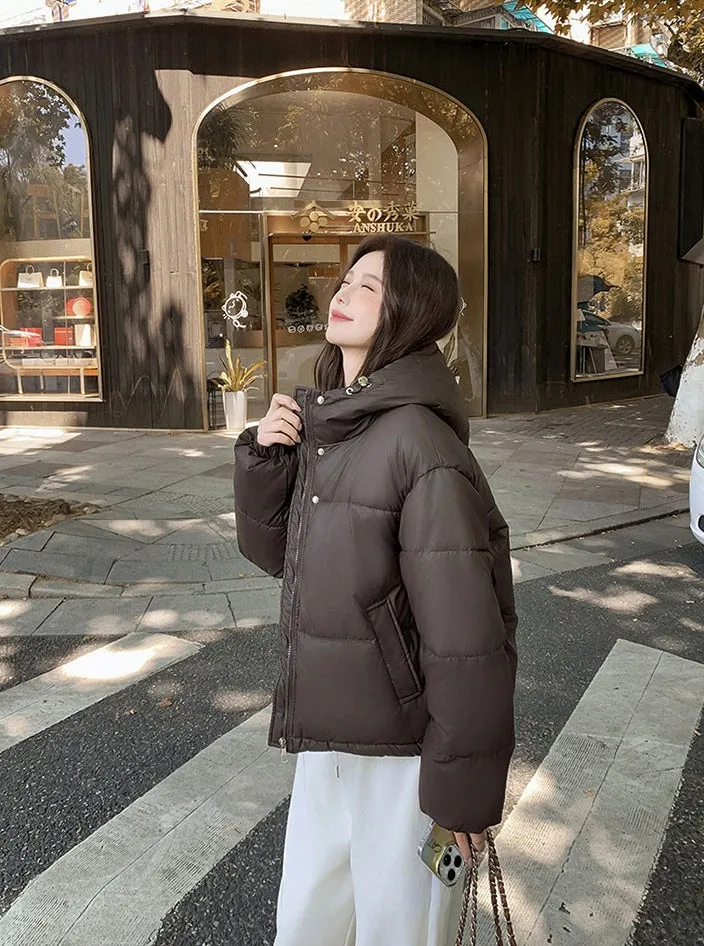 Easy-to-Clean Quilted Puffer Jacket Featuring a Drawstring Hem