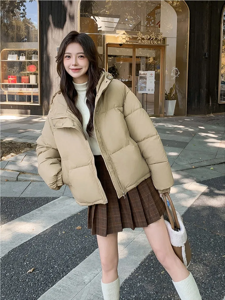 Easy-to-Clean Quilted Puffer Jacket Featuring a Drawstring Hem
