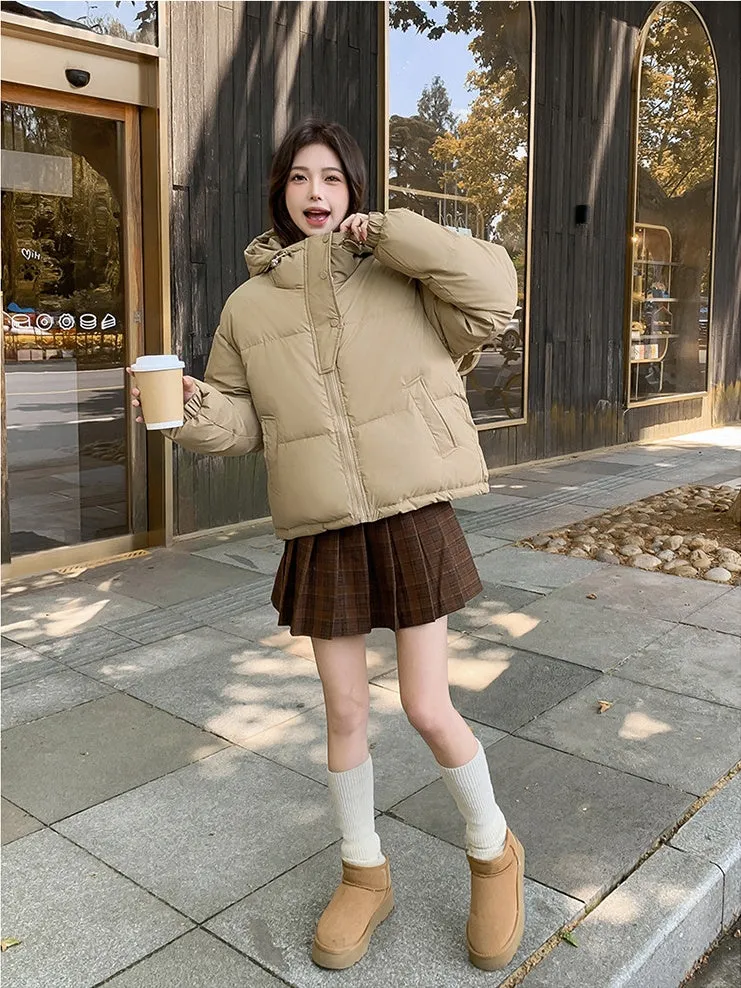 Easy-to-Clean Quilted Puffer Jacket Featuring a Drawstring Hem