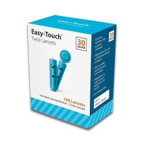 Easy Touch Blood Glucose <br>Twist Lancets <br>  30 Gauge <br> 100 ct.