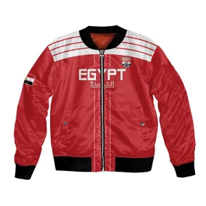 Egyptian Football Custom Bomber Jacket Yalla Masr - Red Ver LT15
