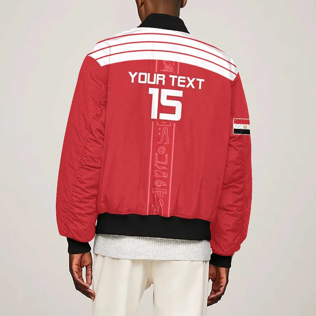 Egyptian Football Custom Bomber Jacket Yalla Masr - Red Ver LT15