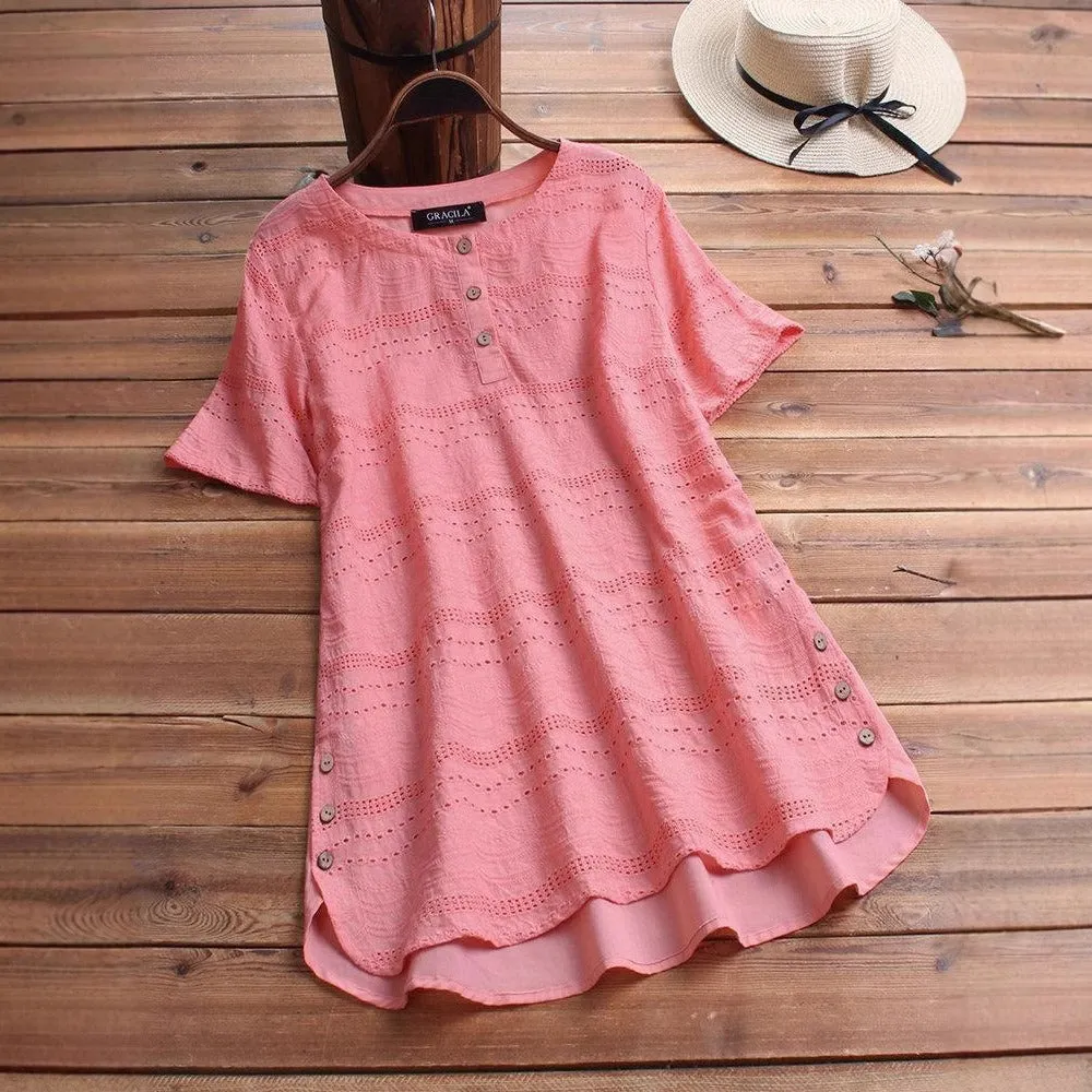 Ellavie™ - Eyelet Relaxed Top
