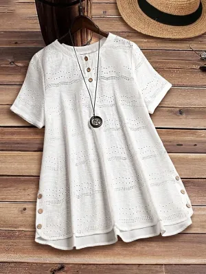 Ellavie™ - Eyelet Relaxed Top