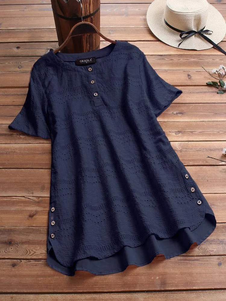 Ellavie™ - Eyelet Relaxed Top