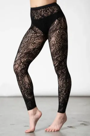 Empyrean Lace Leggings - Black - One Size