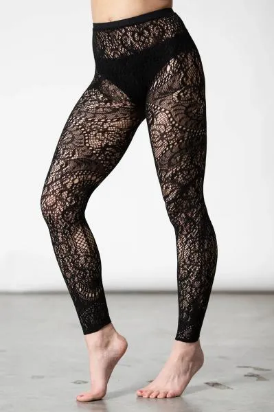 Empyrean Lace Leggings - Black - One Size