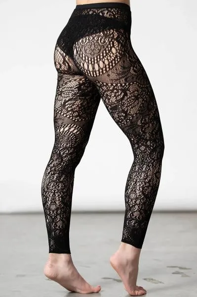 Empyrean Lace Leggings - Black - One Size