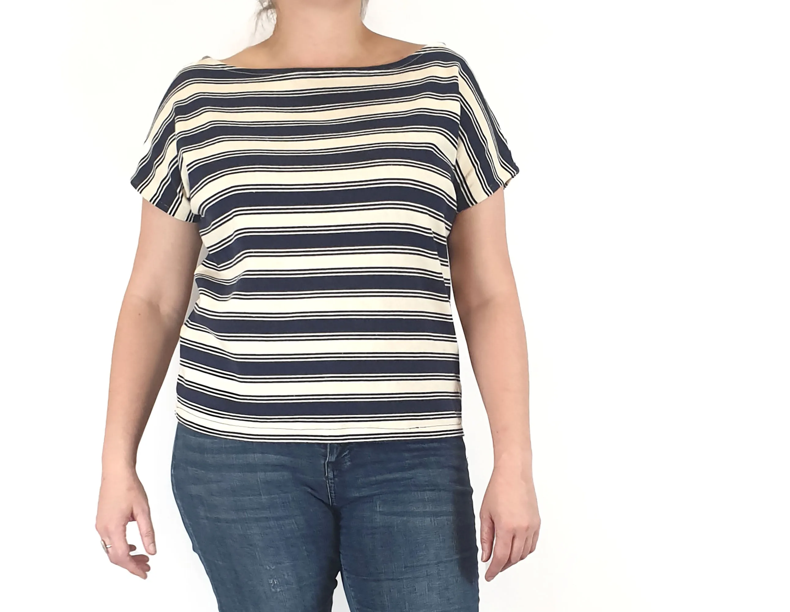 Ena Designs striped top size L