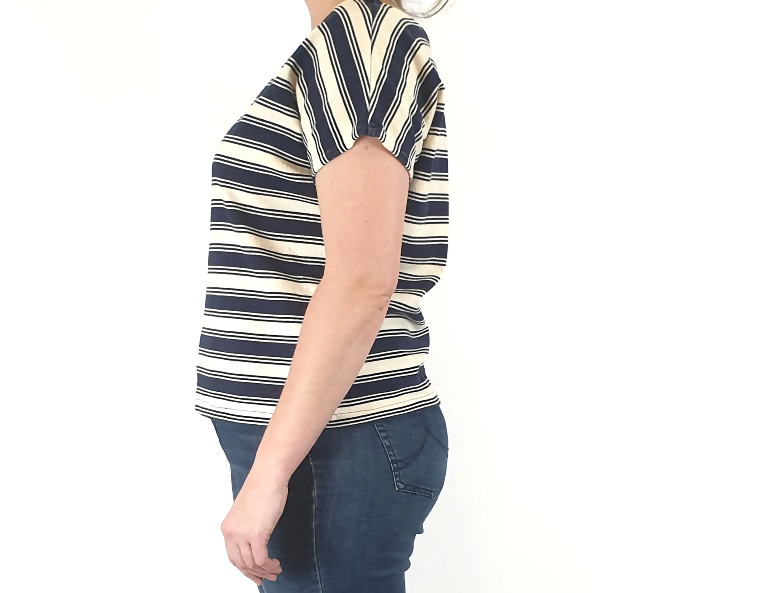 Ena Designs striped top size L