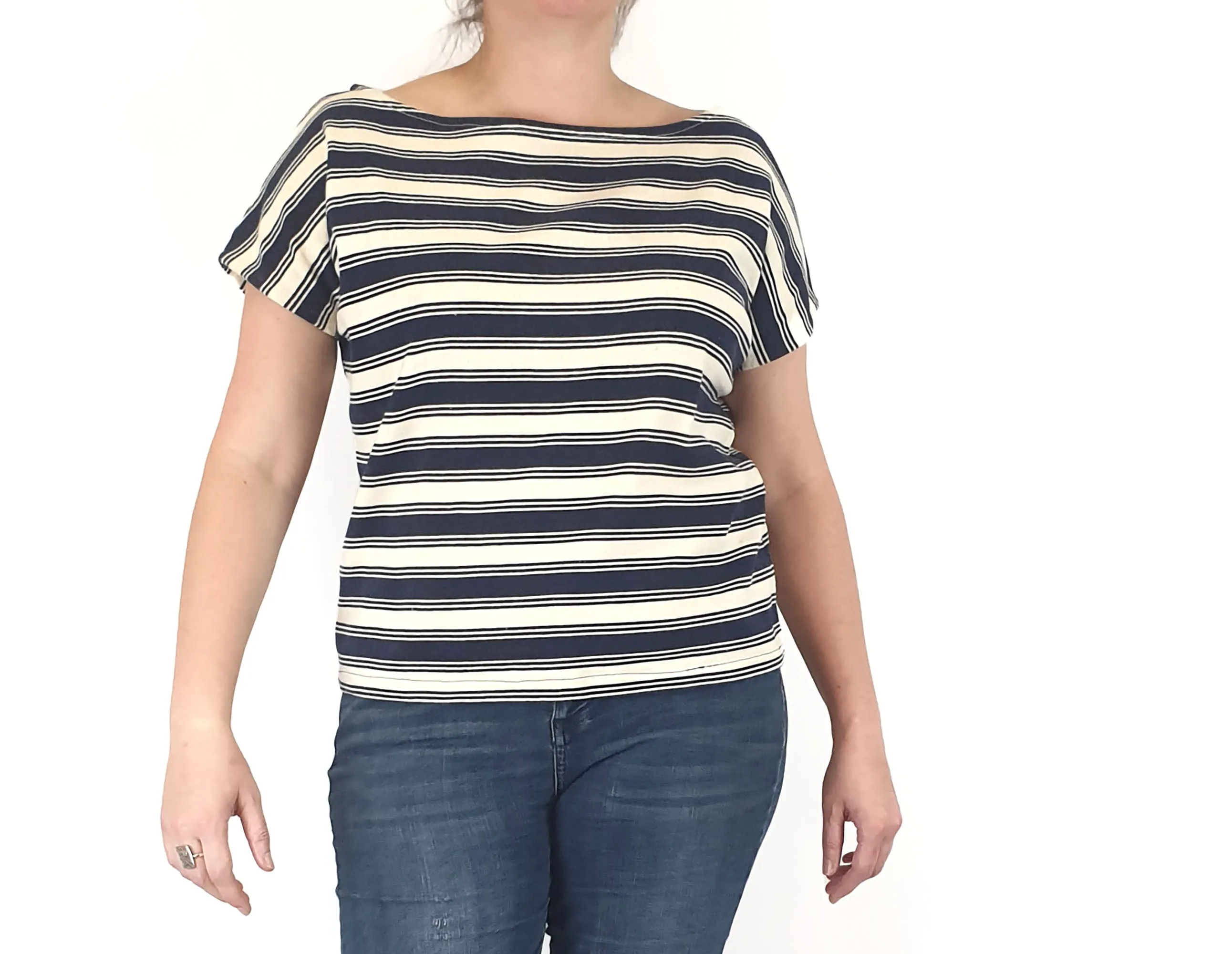 Ena Designs striped top size L