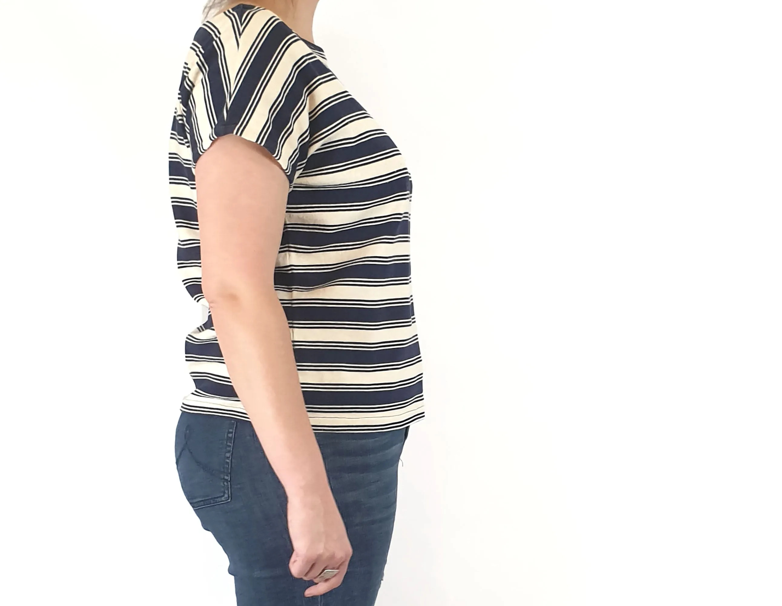 Ena Designs striped top size L